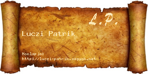 Luczi Patrik névjegykártya